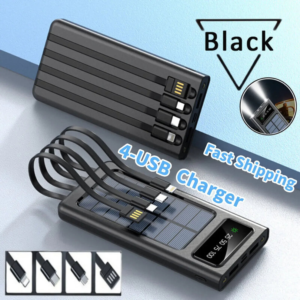 POWERBANK PRO SOLAR 18000 AMPERIOS 4 EN 1 CARGA ULTRARÁPIDA